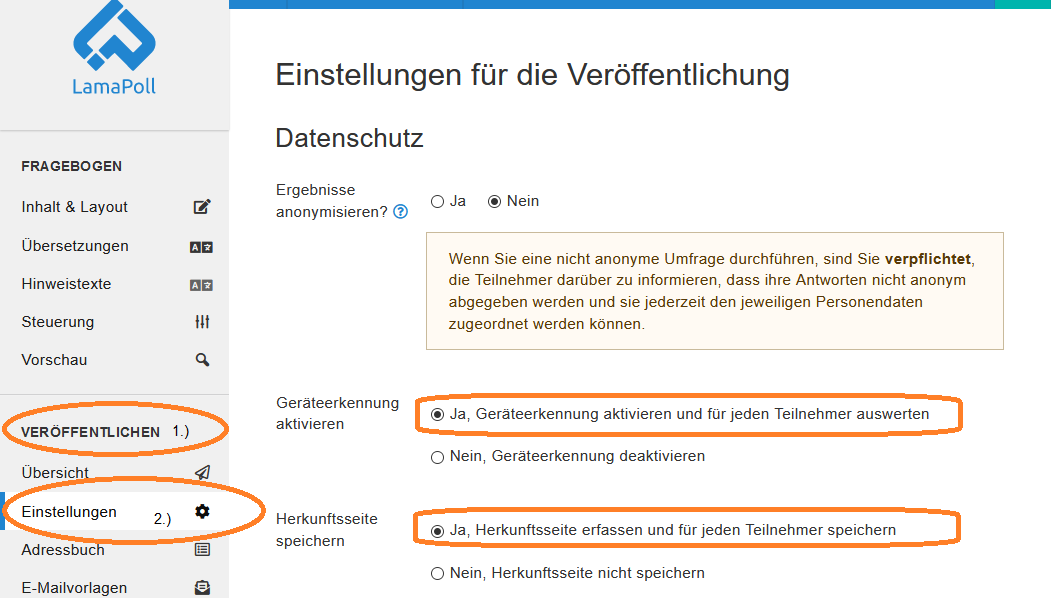 Nicht-anonyme Umfragen Erstellen Und Durchführen