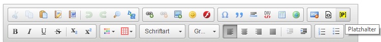 Text-Editor mit Platzhalter-Icon