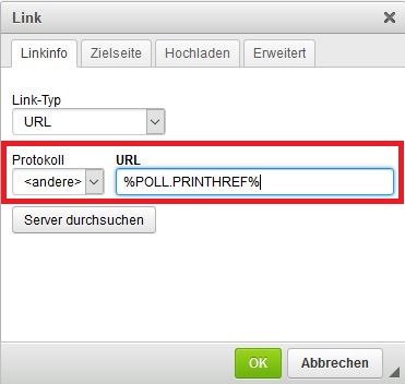 Hyperlink-Platzhalter beim Linkinfo hinterlegen Hyperlink-Platzhalter beim Linkinfo hinterlegen