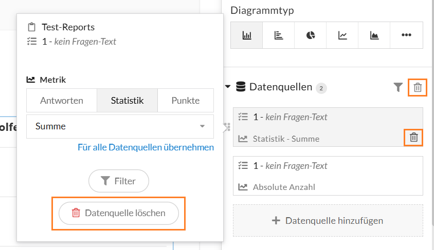 Datenquellen löschen