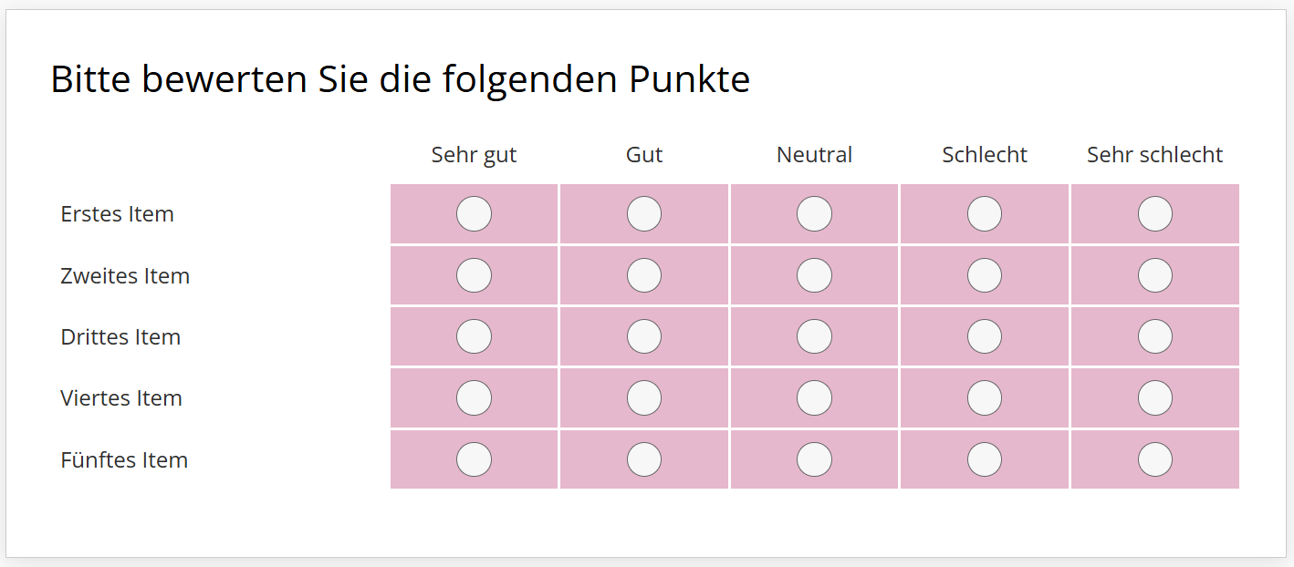 Gefärbter Matrixblock ohne Überschrift