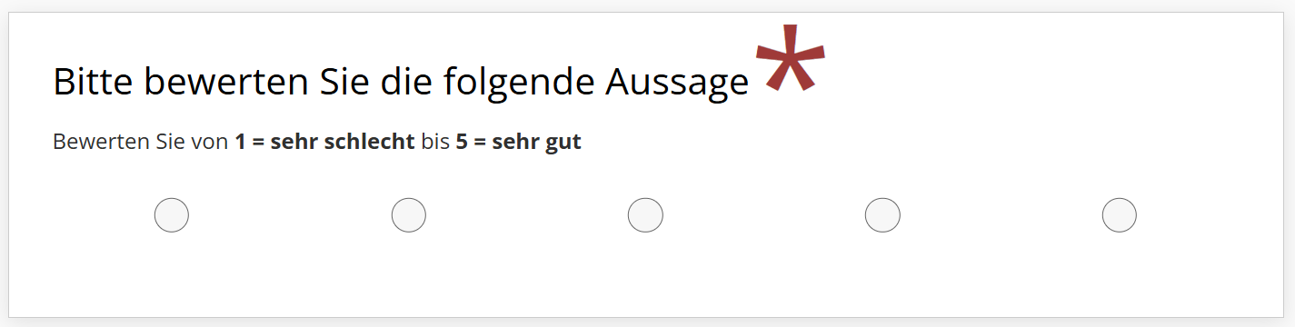 Ein mit CSS vergrößertes Pflichtfragensternchen