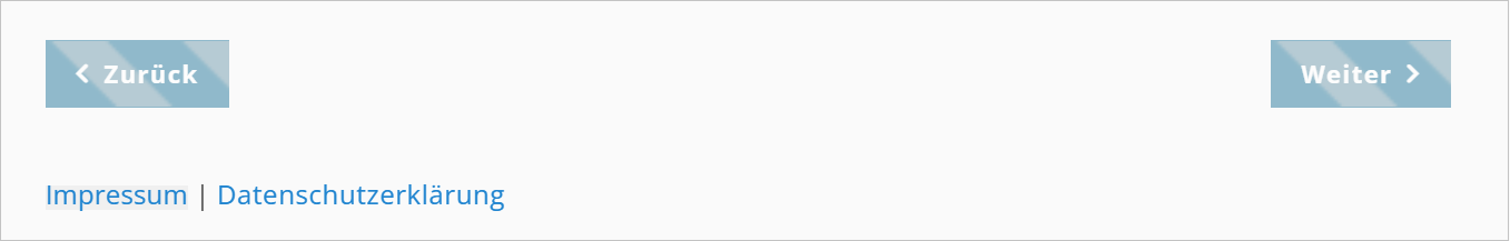 Beispiel einer Fußzeile mit Impressum und Datenschutzerklärung