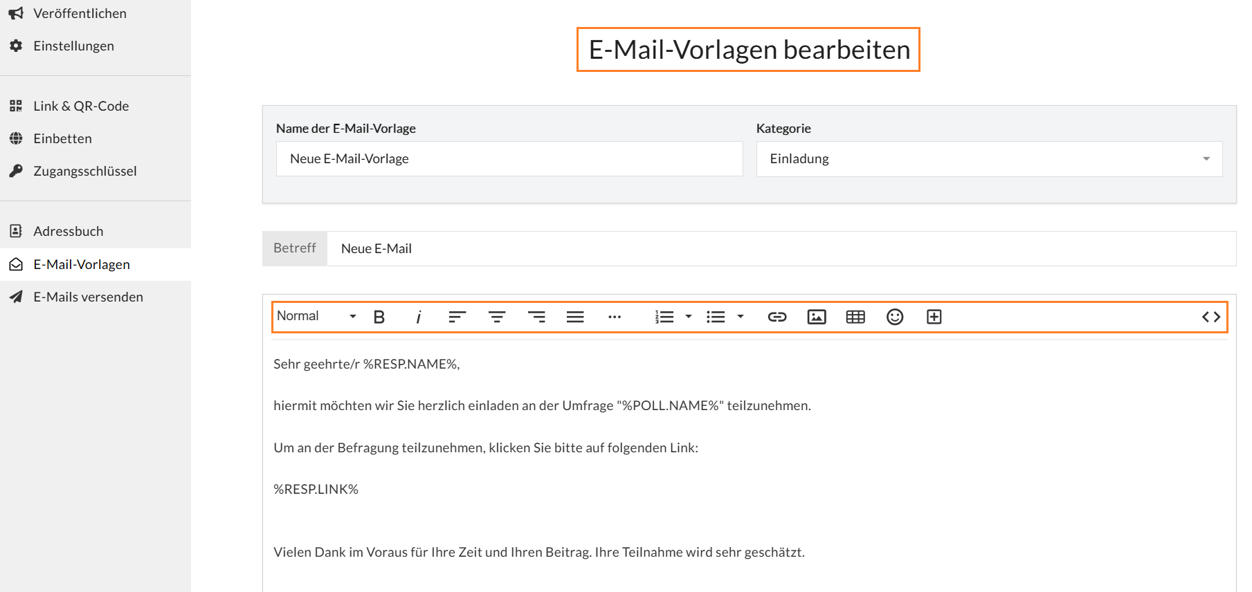 Nehmen Sie Anpassungen unkompliziert über den Editor vor.