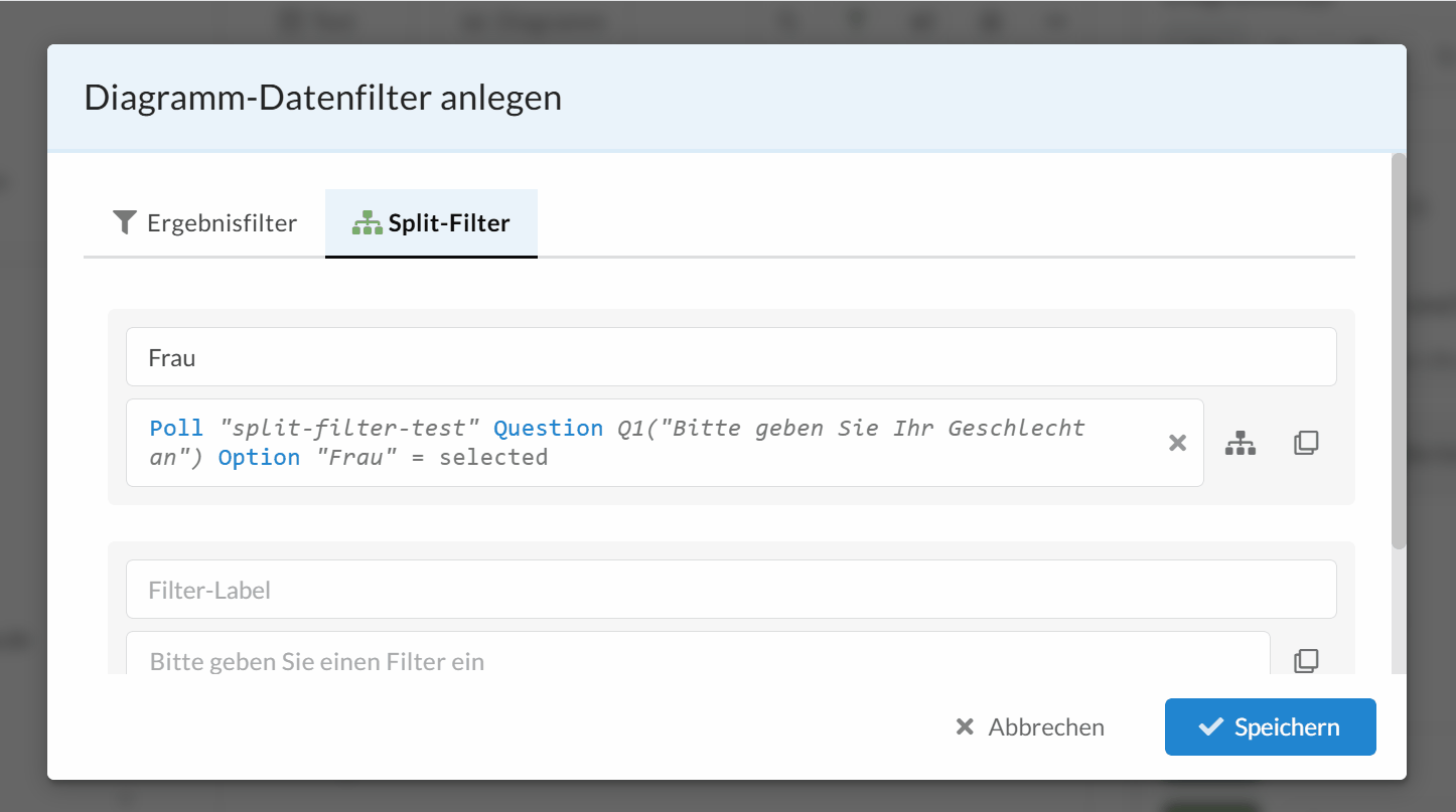 Beispielhafter Split-Filter Beispielhafter Split-Filter