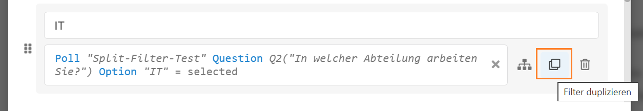 Split-Filter per Klick duplizieren
