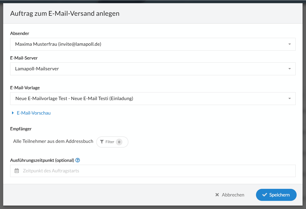 Beispiel für den Filter-Modus "Einzelne Attribute"