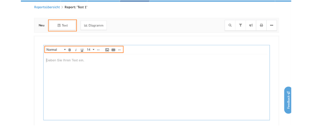 Text-Elemente können per Editor angepasst werden Text-Elemente können per Editor angepasst werden